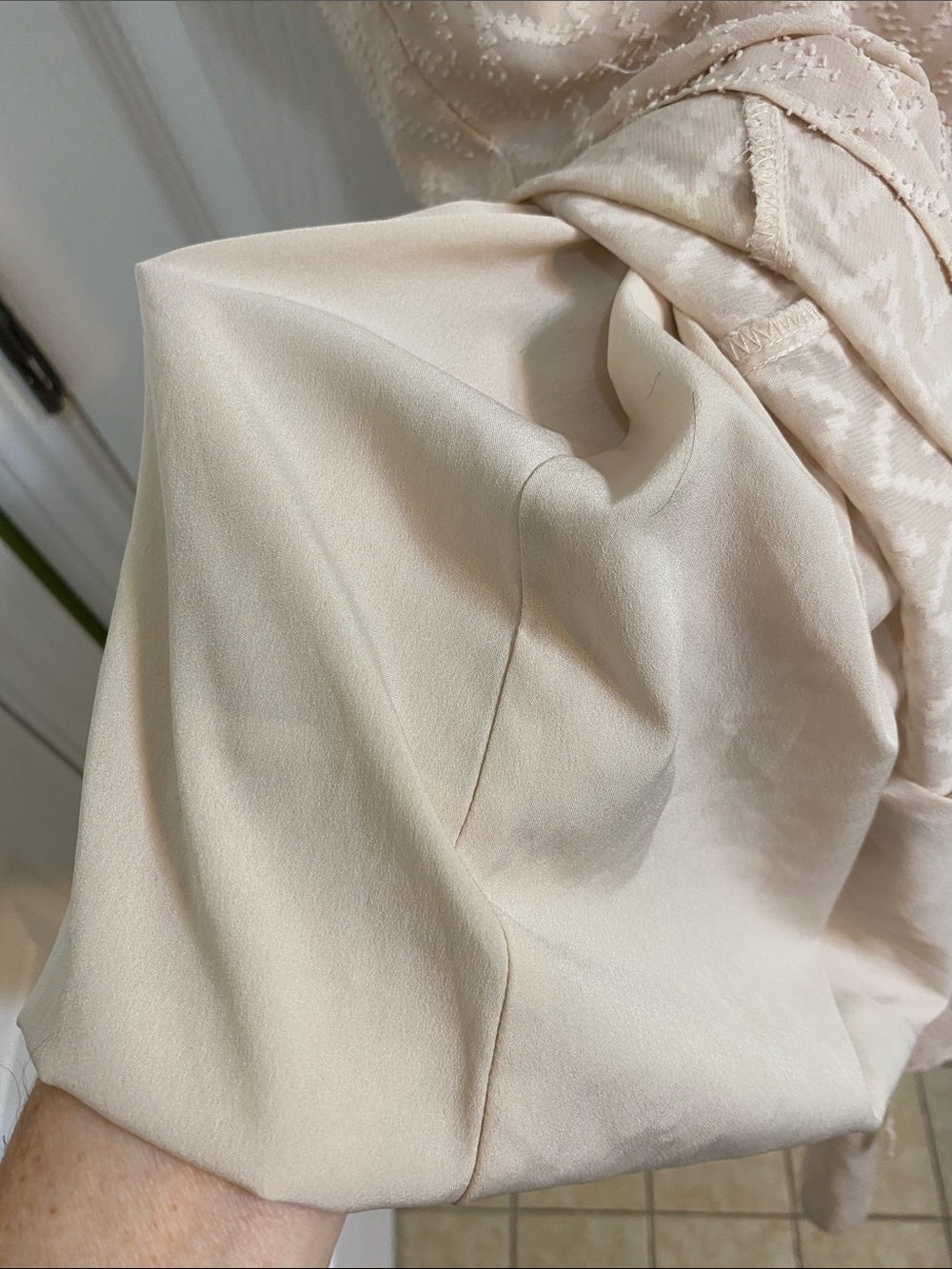 Dex Chevron Princess Flutter Sleeves Light Pink Elegant Button Maxi Dress Medium - Picture 9 of 9